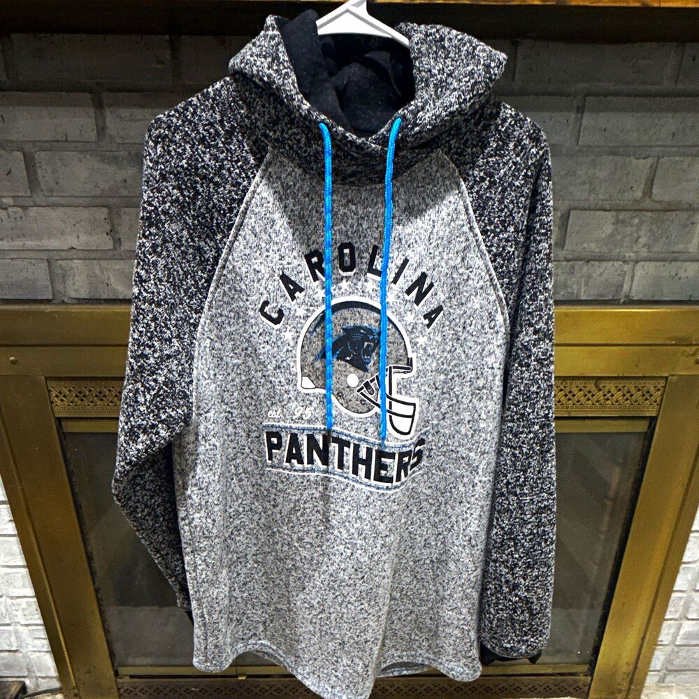 NFL Team Apparel NFL Carolina Panthers Hoodie Size XL Gray Black Blue Licensed